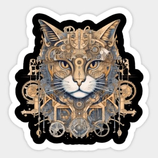 Mechanical cat Sticker